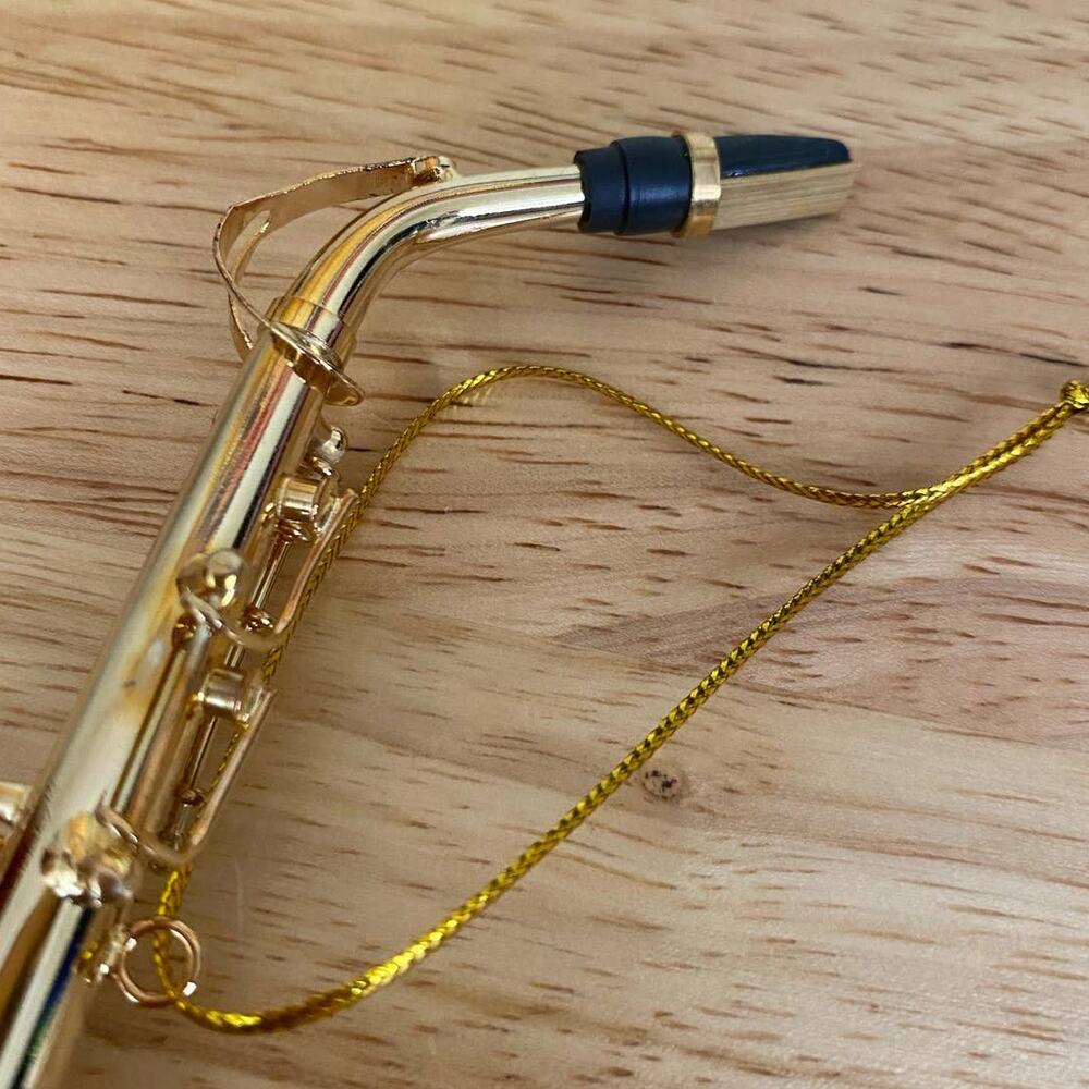 Gold Saxophone Holiday Ornament - Picture 7 of 8